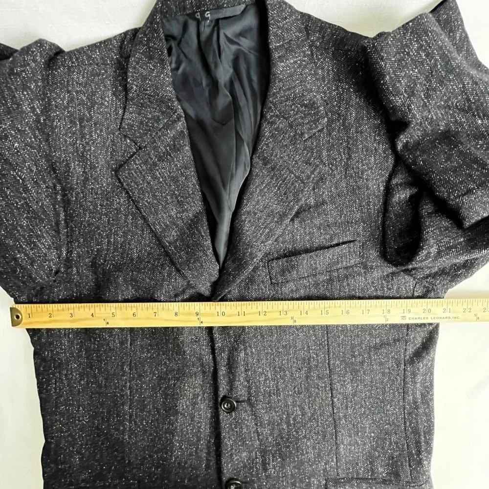 Hickey Freeman Blazer Mens 40 (40) Wool Silk Herringbone Diplomat Sport Coat